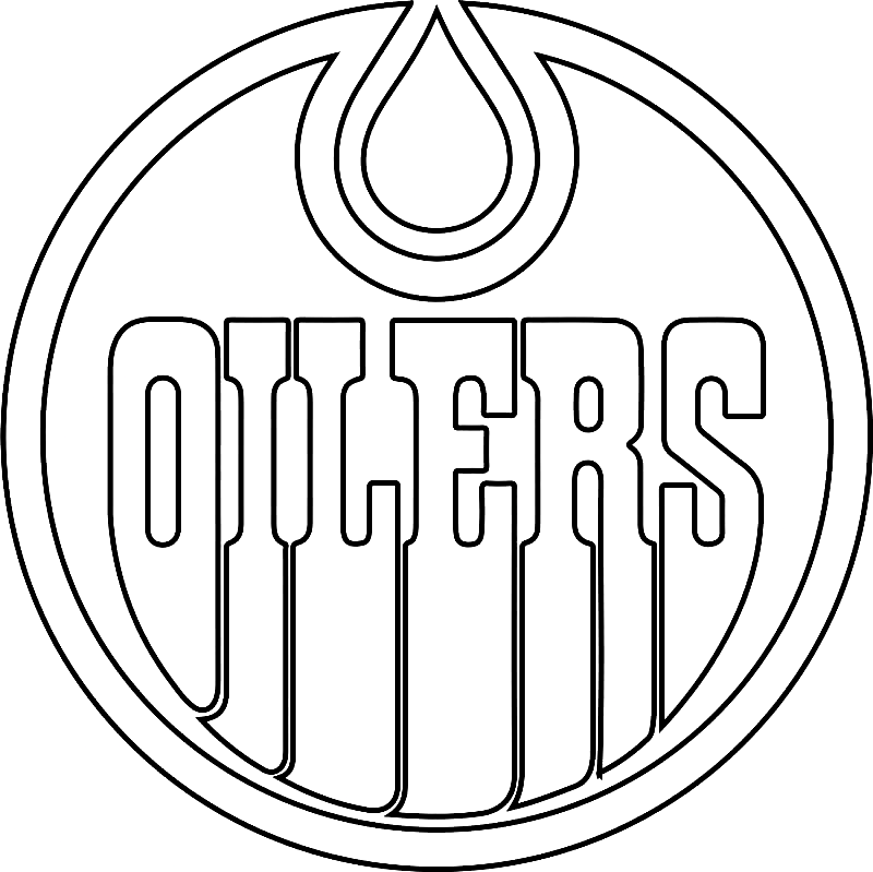 Раскраска Логотип Эдмонтон Ойлерз