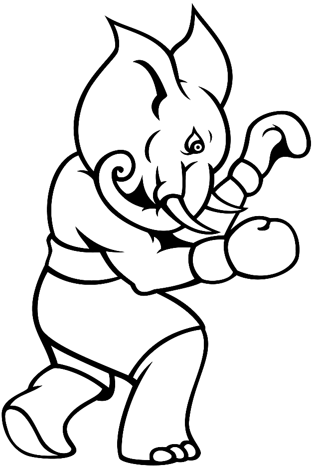 Boxeo de elefantes del boxeo.