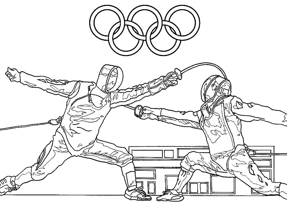 Олимпийские рисунки раскраски
