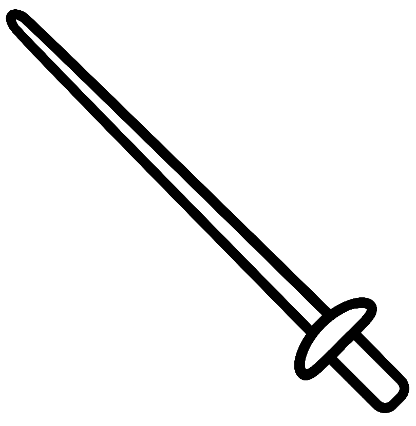 Fencing Sword Coloring Page
