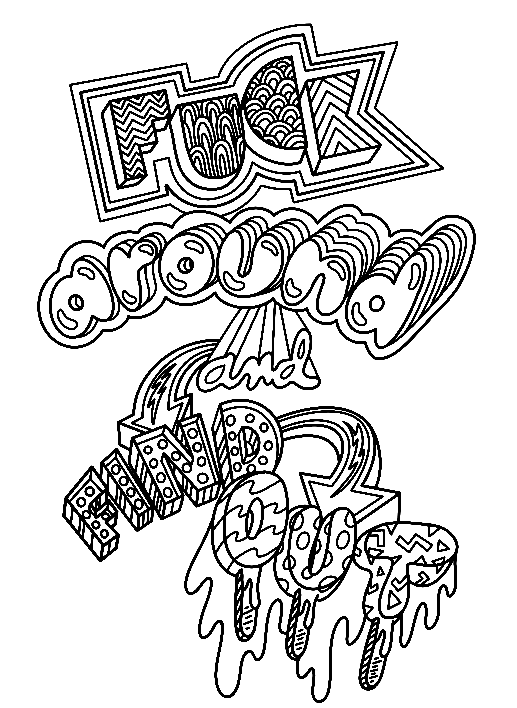 Free Adult Swear Word Coloring Page