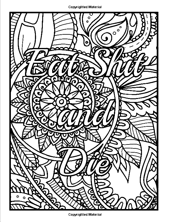 Free Adults Swear Word Coloring Page
