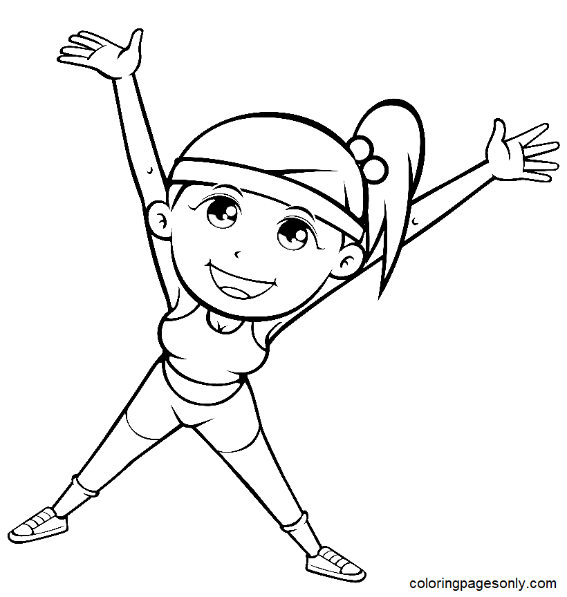 Free Aerobics Coloring Pages