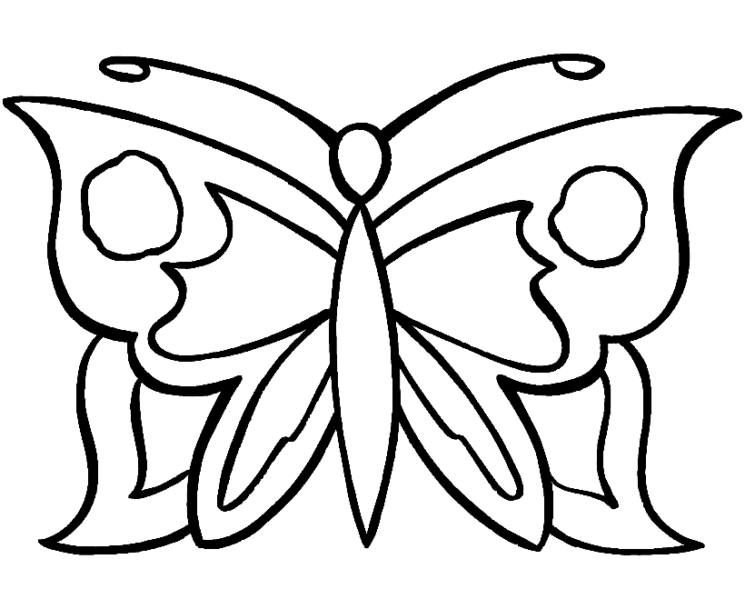 Free Butterfly Printable Coloring Page