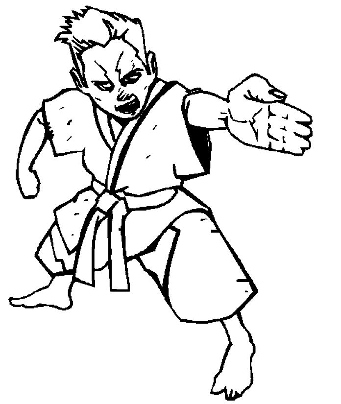Free Martial Arts Coloring Pages