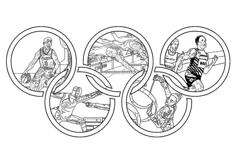 Página para colorir dos Jogos Olímpicos Grátis