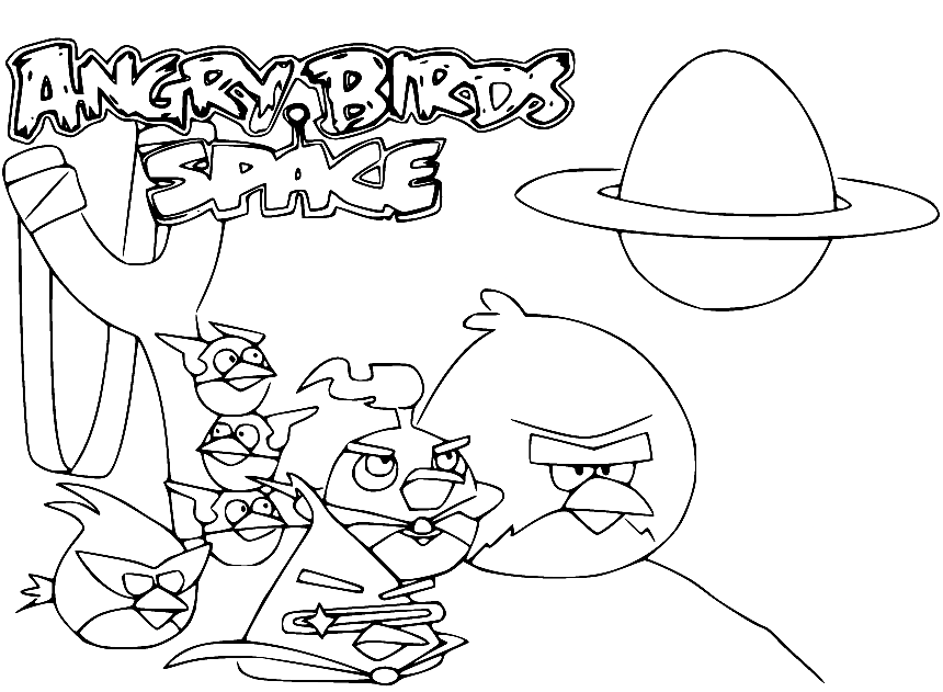 Gratis afdrukbare Angry Birds Space van Angry Birds Space