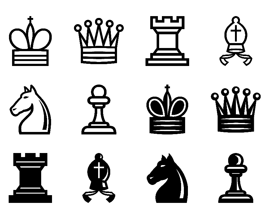 صفحة تلوين مجانية للشطرنج قابلة للطباعة