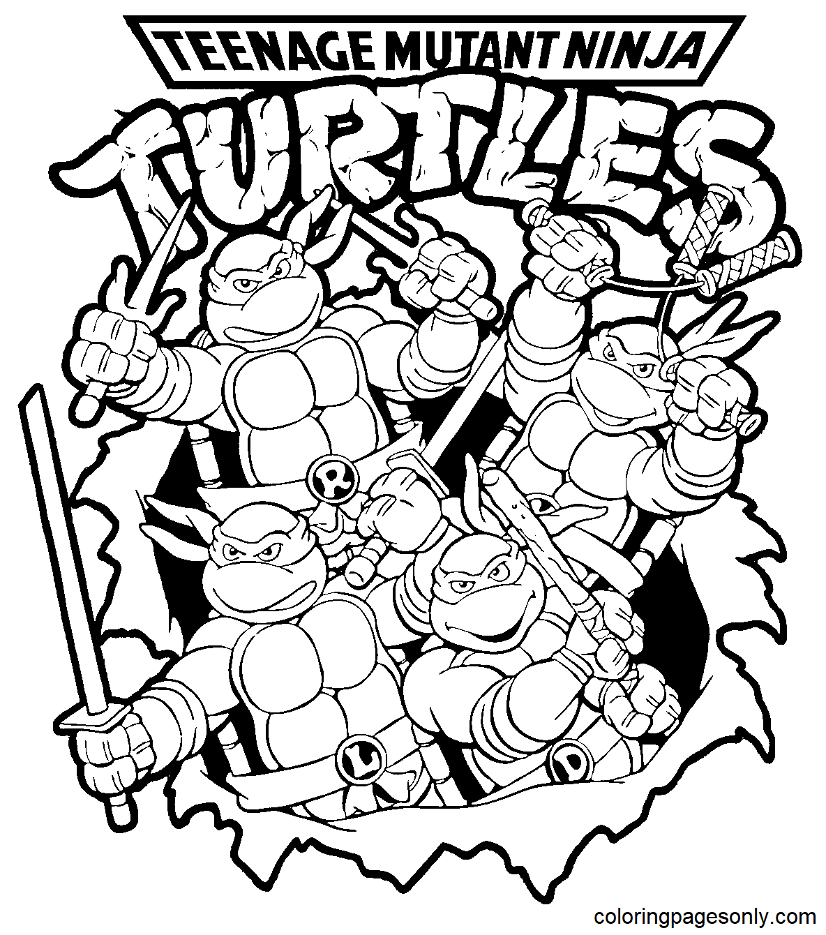 Free Printable Ninja Turtles Coloring Pages Ninja Turtles Coloring