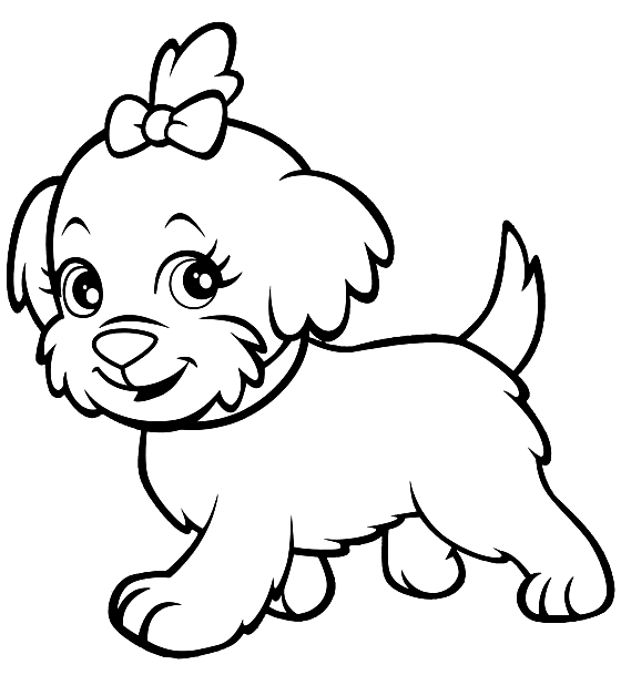 Free Printable Pet Puppy Coloring Page