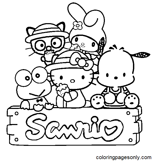 Free Printable Sanrio Coloring Page