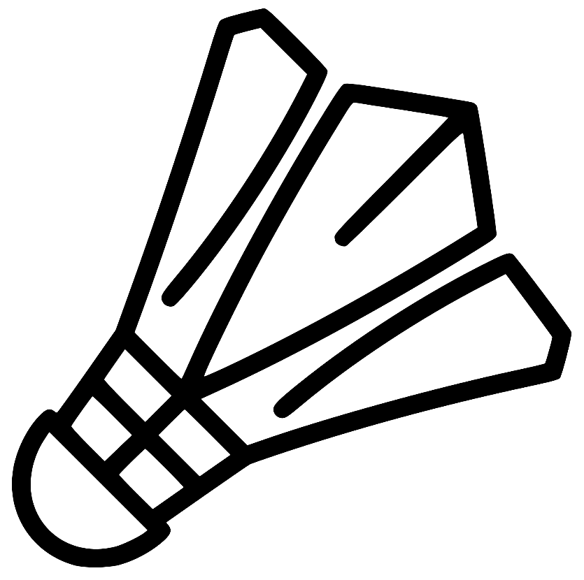 Free Printable Shuttlecock Coloring Page