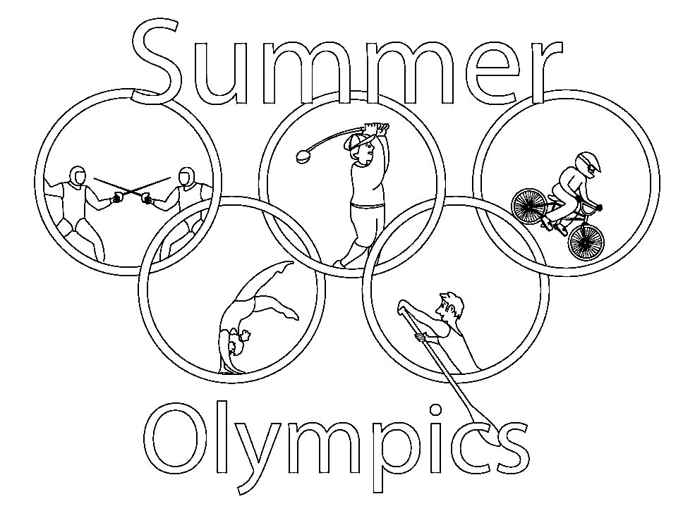 Раскраска Летние Олимпийские игры для детей
