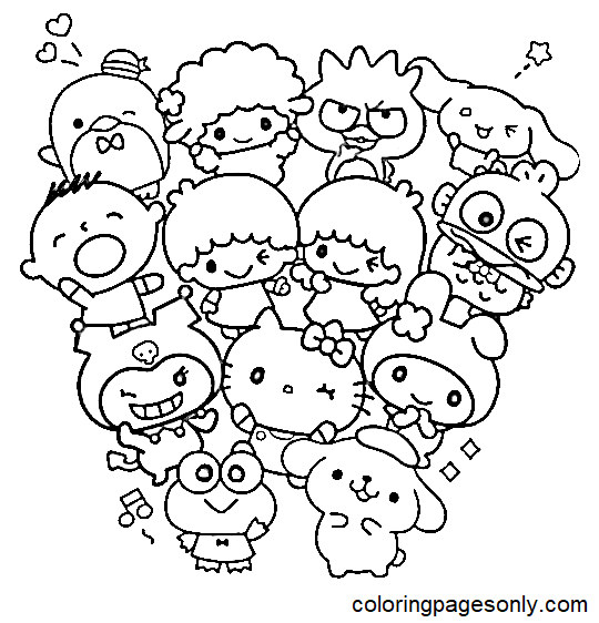 Free Sanrio Coloring Pages