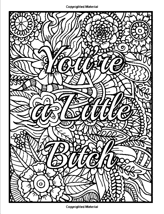 Free Swear Word Printable Coloring Page