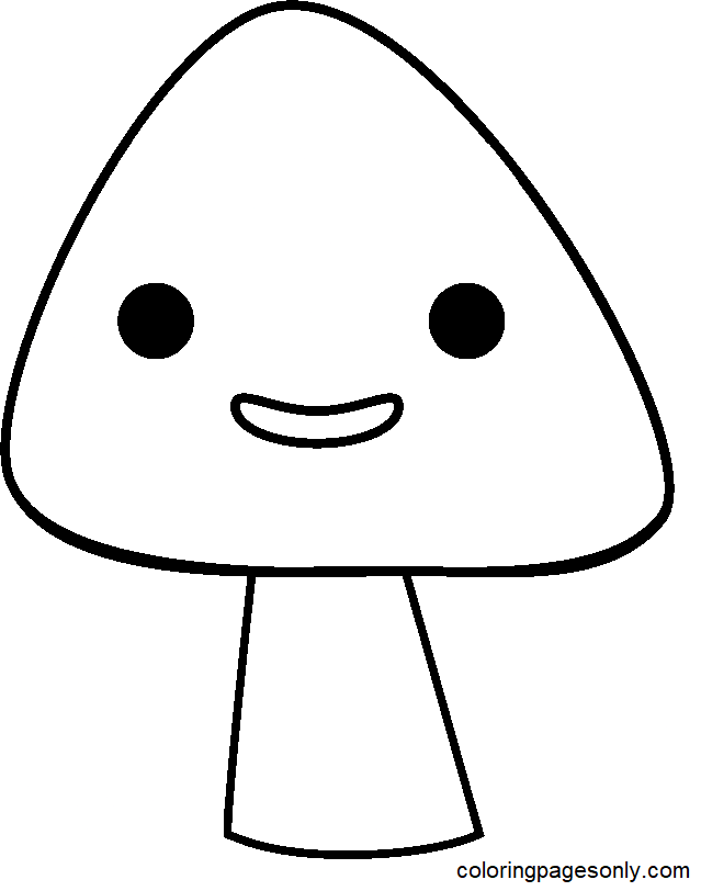Friendly Mushroom Coloring Pages