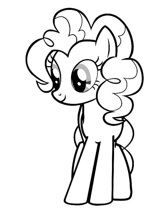 Friendly Pinkie Pie Coloring Page