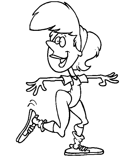 Fun Aerobics Exercise Coloring Page