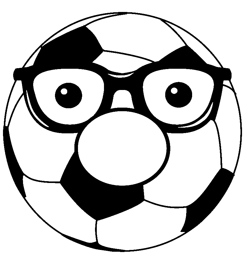 Pallone da calcio divertente del fumetto da calcio