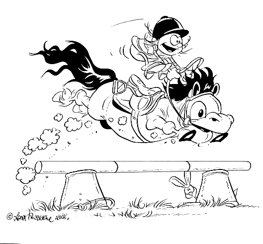 Funny Equestrian Sport Coloring Page