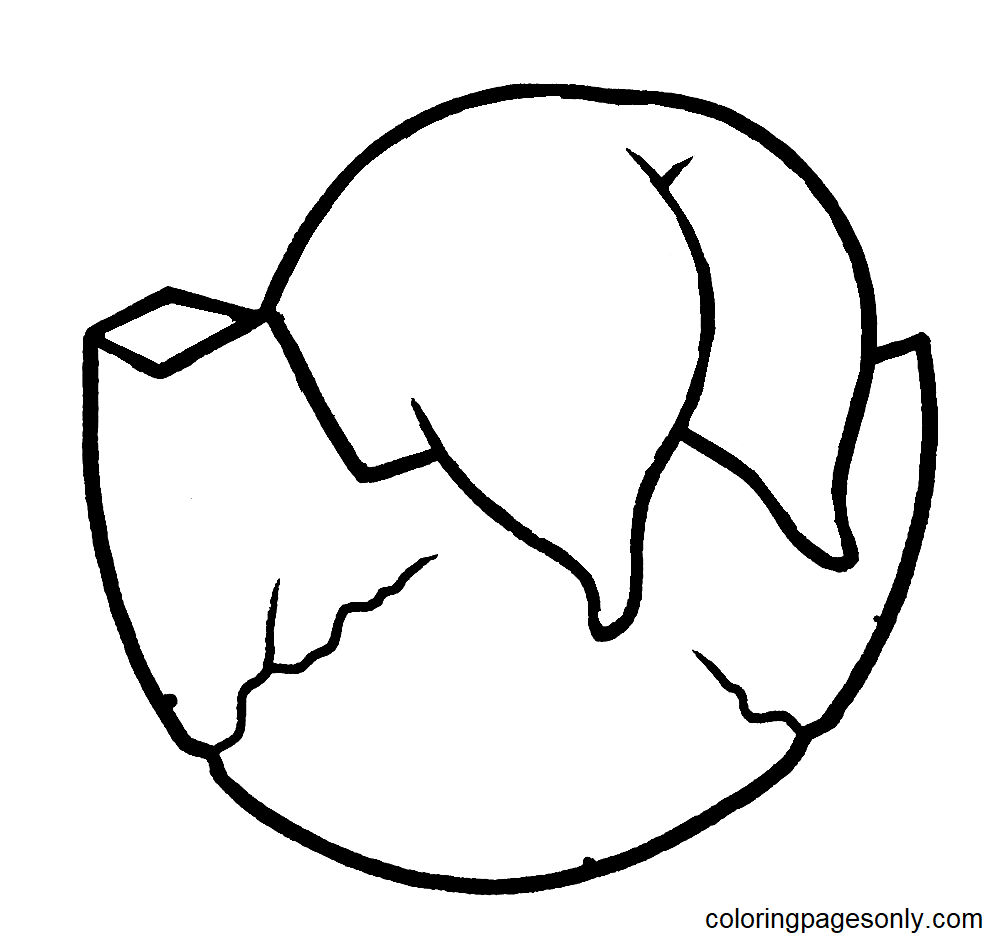 Funny Gudetama for Kids Coloring Page