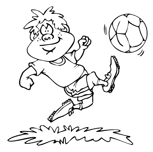 Funny Soccer player Coloring Page
