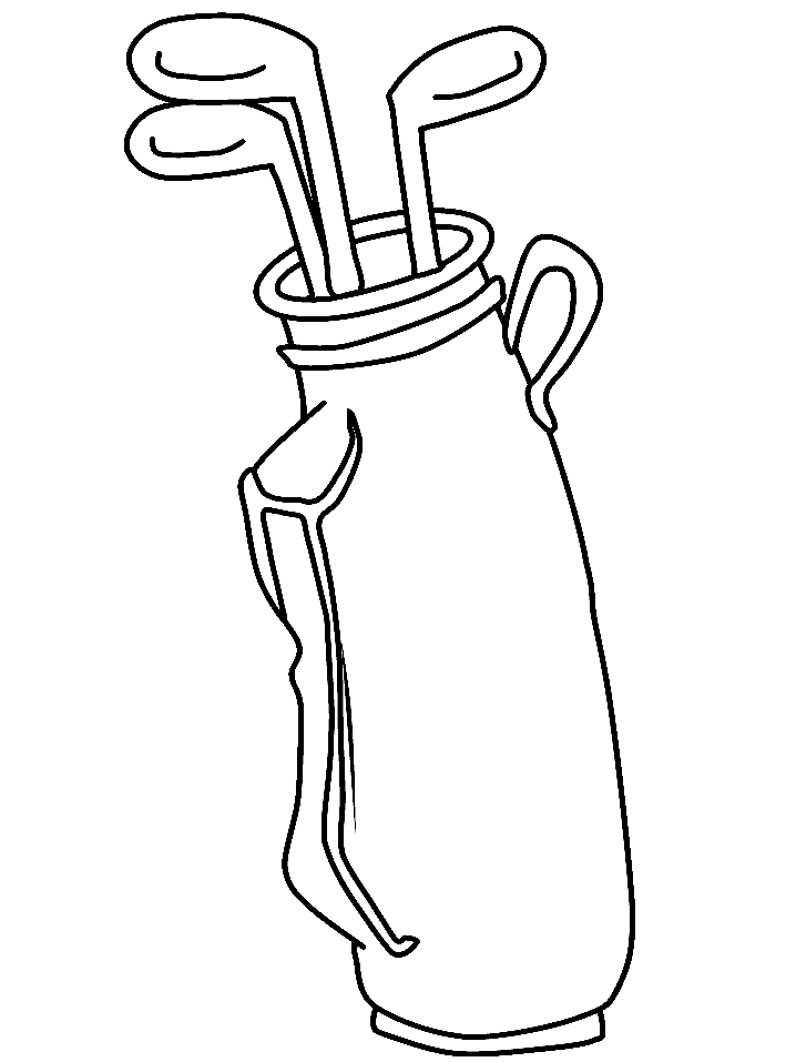 Golf Bag Coloring Page