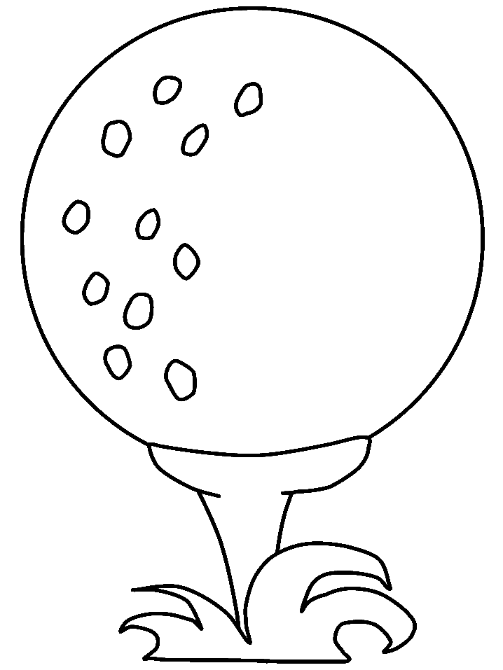 Golf Ball Coloring Page