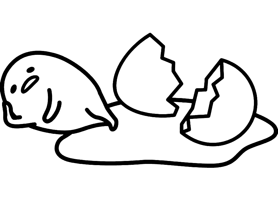 Gudetama Is Lazy Coloring Pages