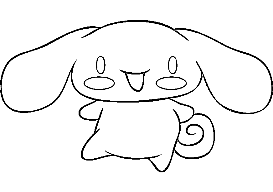 Happy Cinnamoroll Coloring Pages