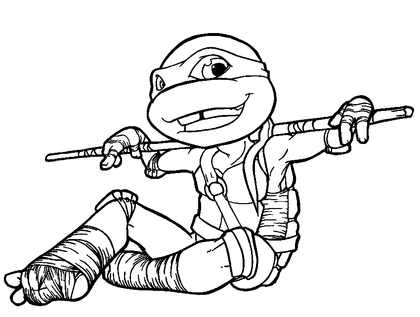 Vrolijke Donatello Ninja Turtles van Ninja Turtles