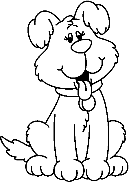 Happy Pet Dog Coloring Page
