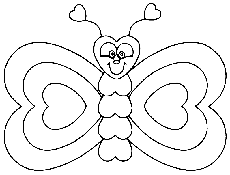 Herzförmiger Schmetterling von Butterfly