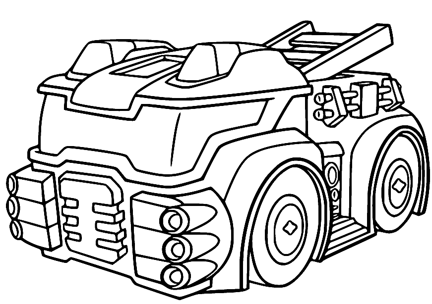 Heatwave the Fire Bot Coloring Page