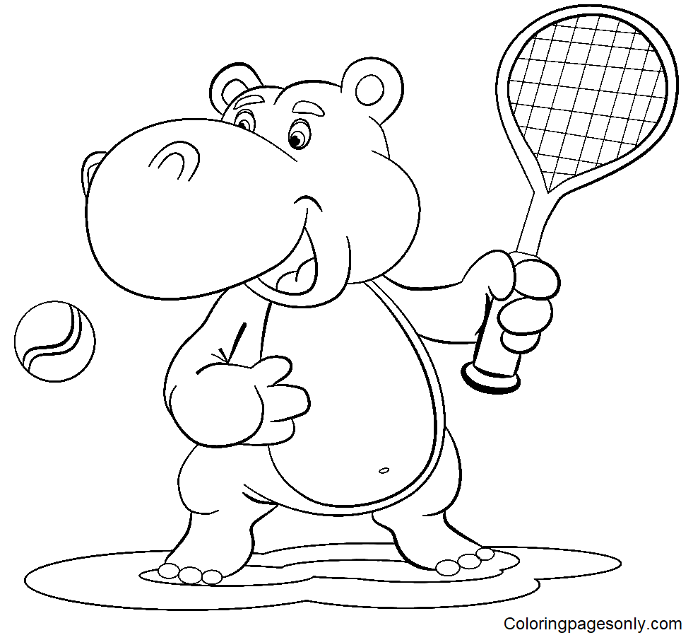 Hipopótamo jogando tênis from Tênis