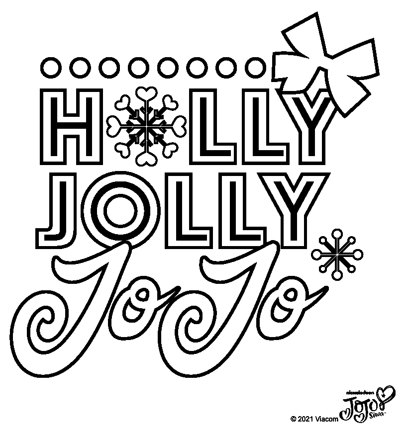 Holly Jolly Jojo Coloring Page