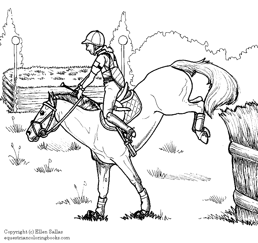 Horse And Rider Coloring Page Free Printable Coloring Pages