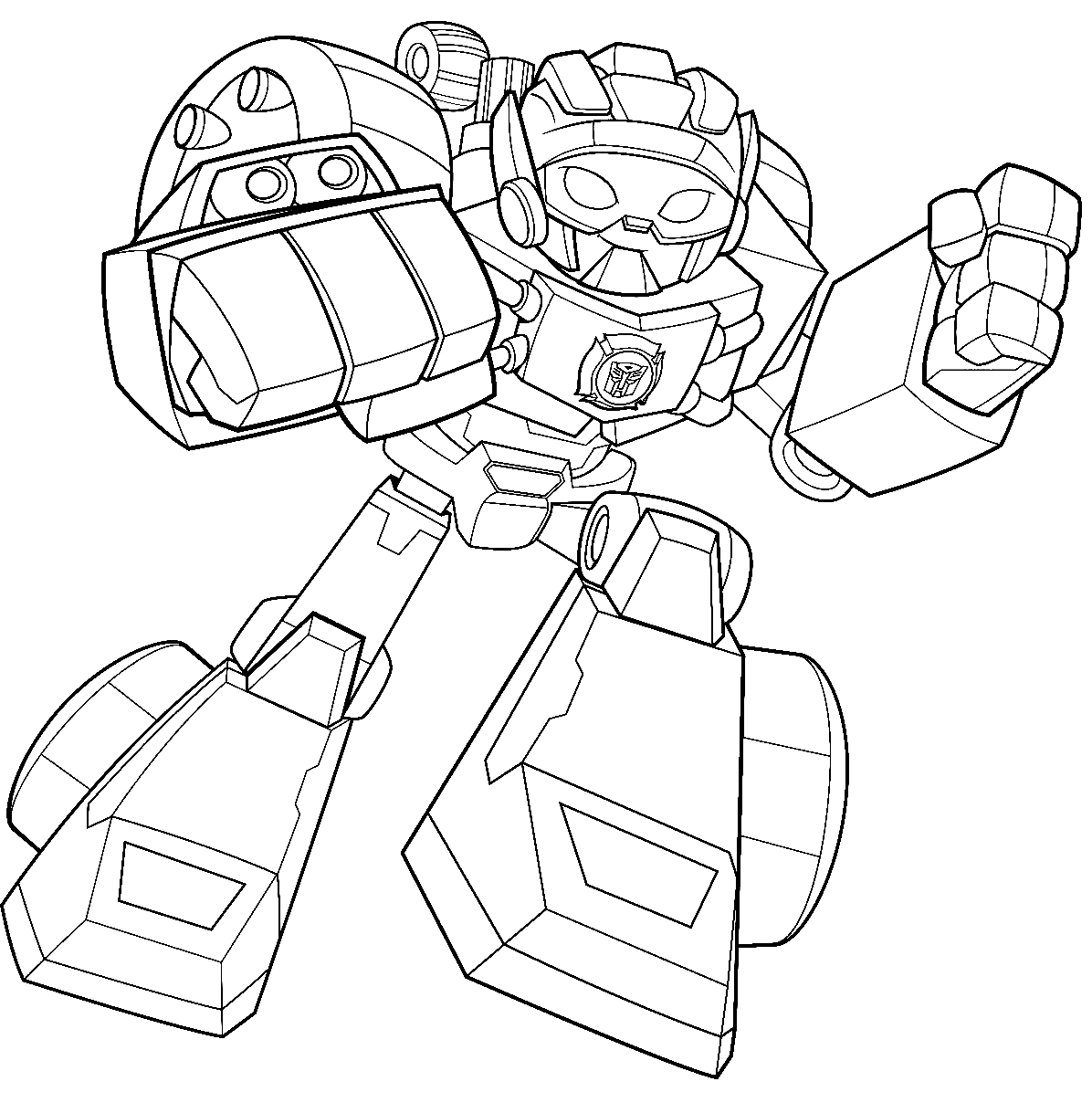 Hotshot from Transformers Rescue Bots Academy Coloring Page