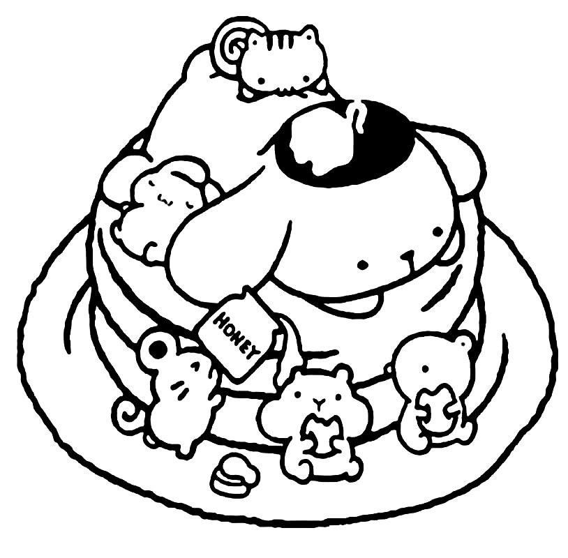 Kawaii Pompompurin Coloring Pages