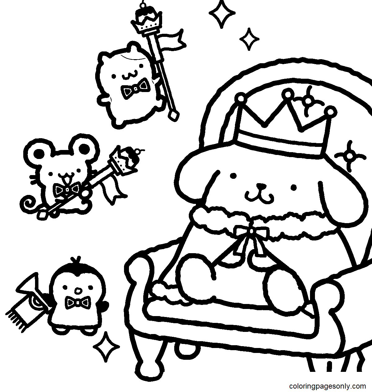 King Pompompurin with Muffin, Scone and Whip from Pompompurin