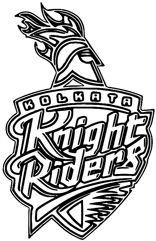 Kolkata Knight Riders Team Coloring Page
