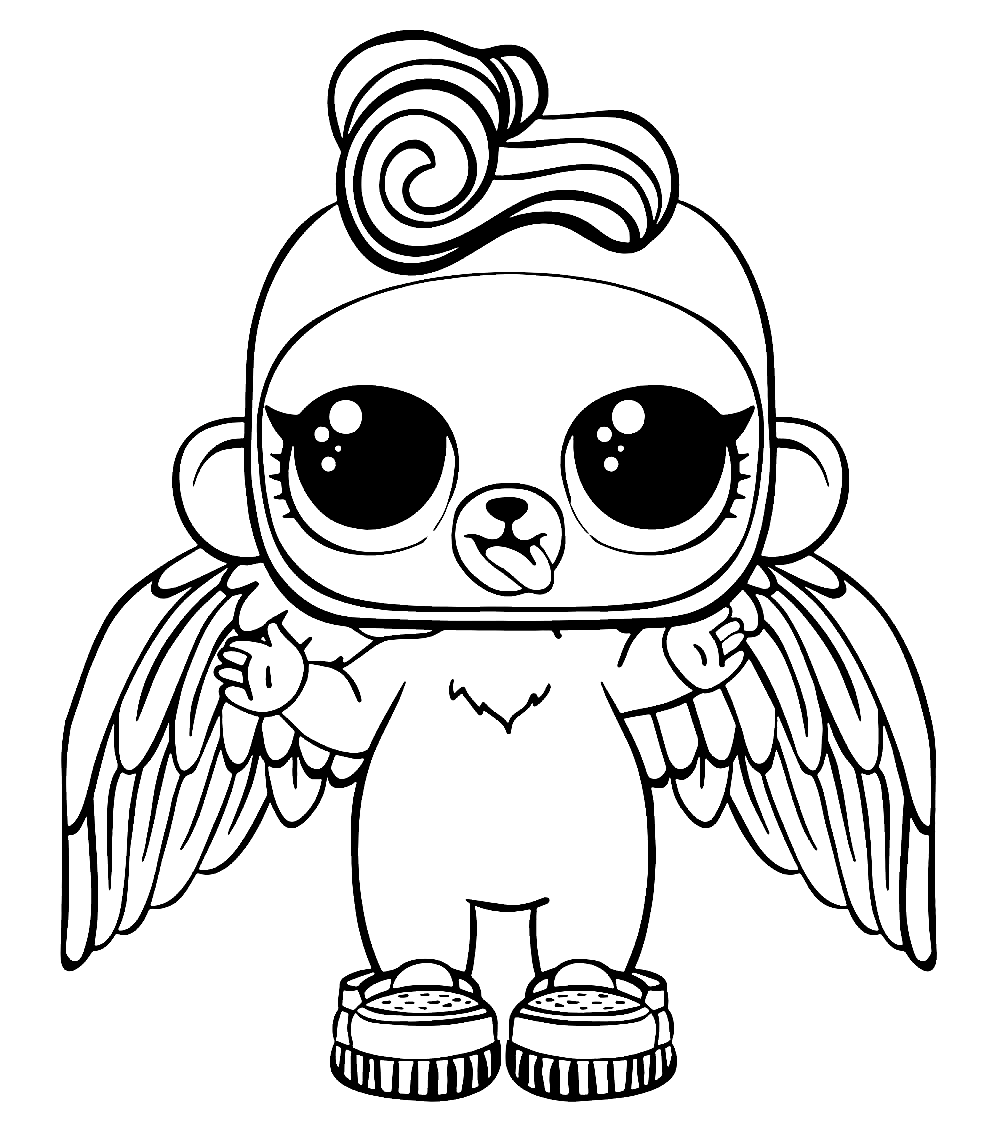 LOL Pets Bhaddie Monkey Coloring Page