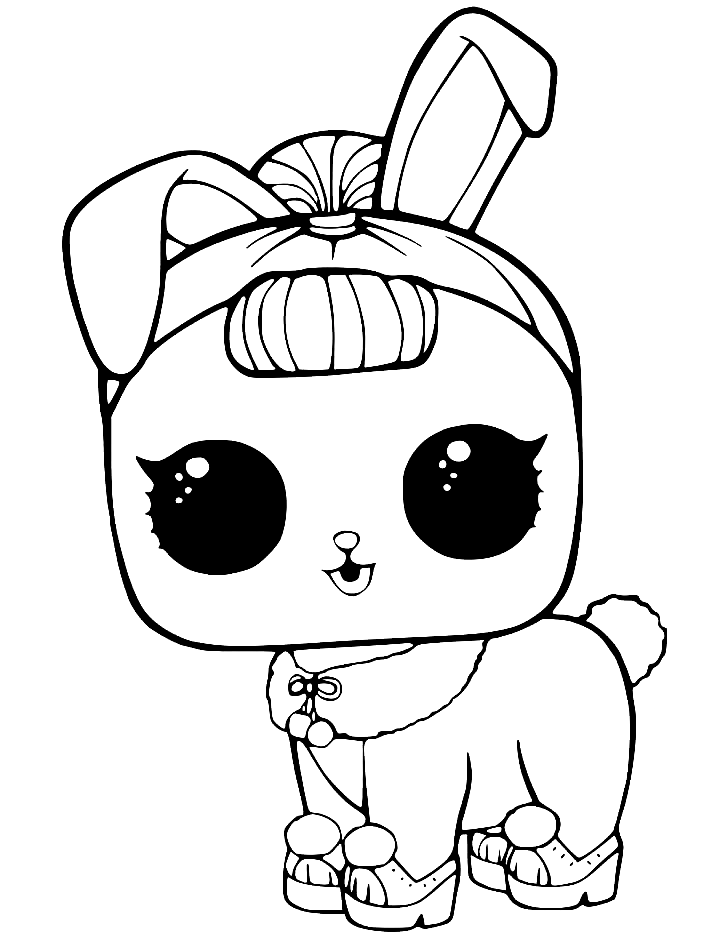 Desenho para colorir do coelho de cristal LOL Pets
