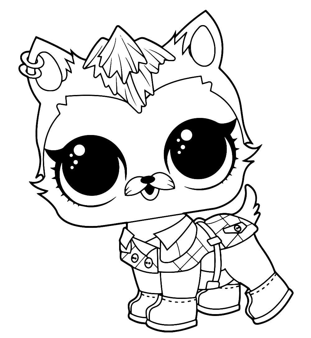LOL Pets Ice Ice Husky Coloring Page