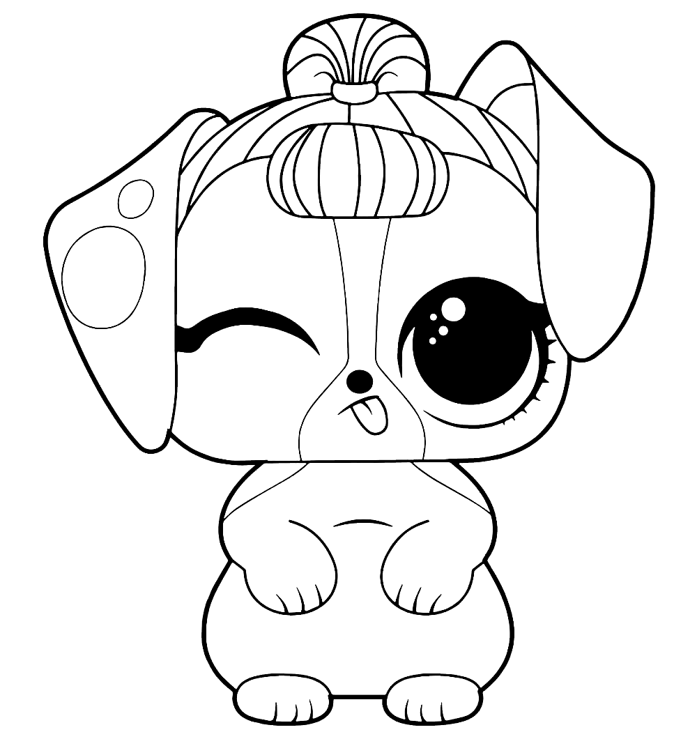 LOL Pets Pup Cheer Coloring Pages