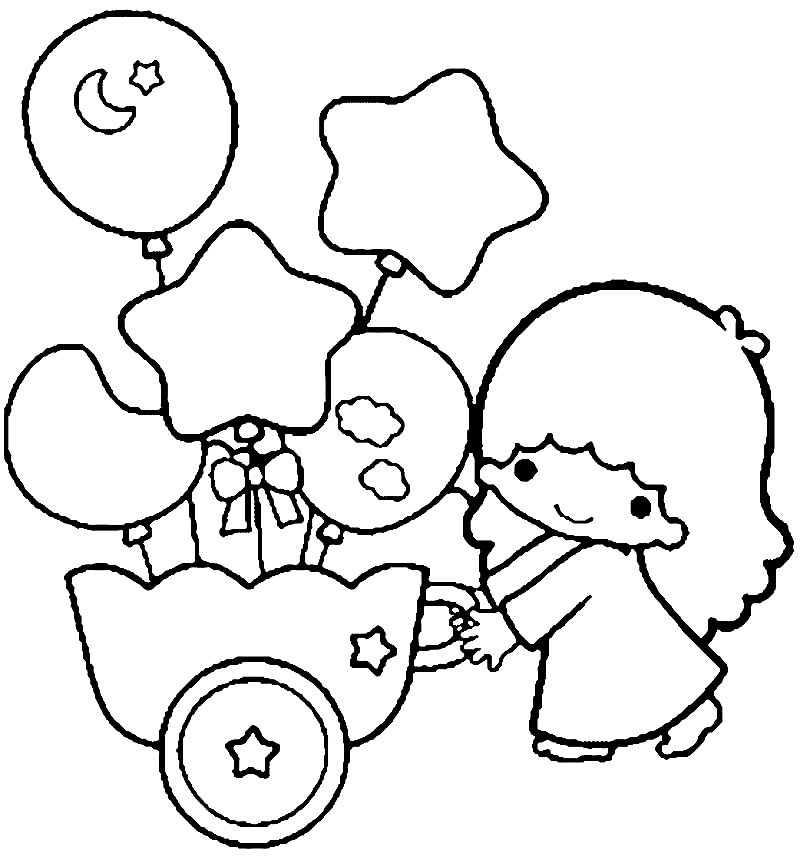 Lala Little Twin Stars Coloring Pages