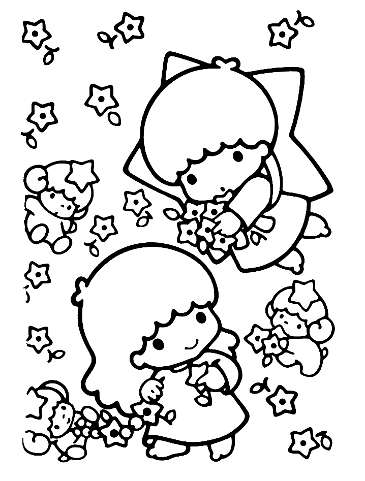 Lala With Kiki Coloring Pages