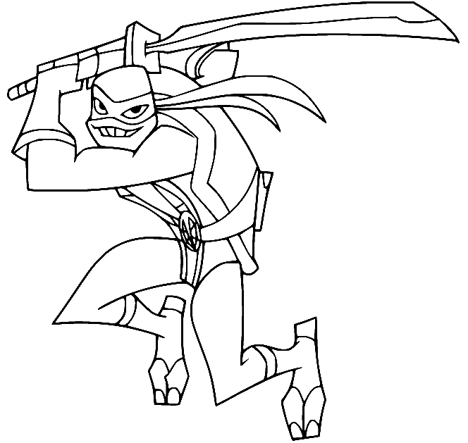 Desenhos para colorir da Tartaruga Ninja de Leonardo