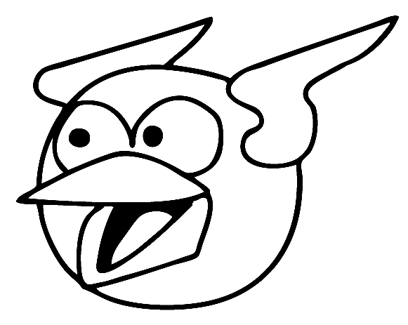 Lightning Blues from Angry Birds Space Coloring Page
