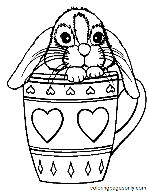 Lisa Frank Easter Bunny Rainbow Coloring Pages